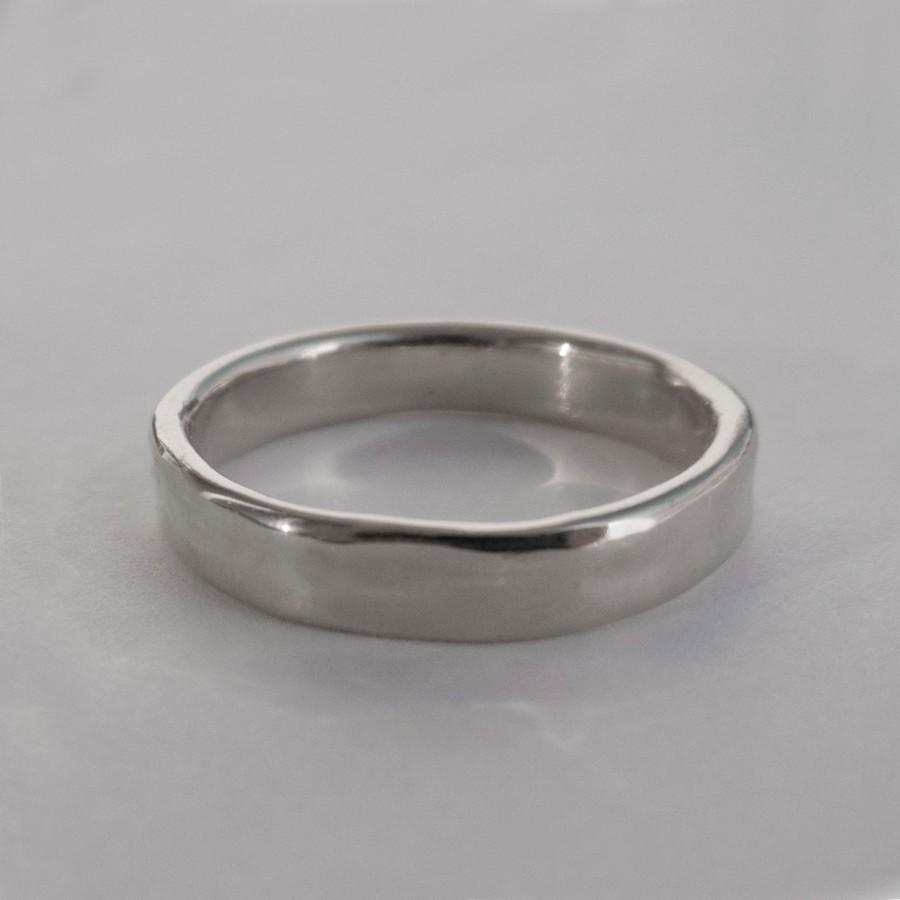 Mariage - Simple Platinum Wedding Band - Platinum Ring , Platinum Wedding Ring , Platinum Wedding Band, men's wedding band, mens ring, 3