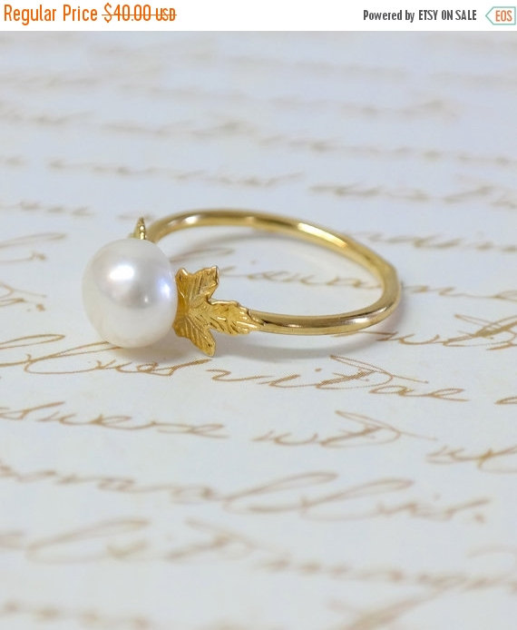 زفاف - Christmas SALE Engagement Ring, Pearl Ring, Gold Ring, Stacking Rings, Statement Rings,Promise Ring, Dainty Ring, Gift for Women, Unique Eng