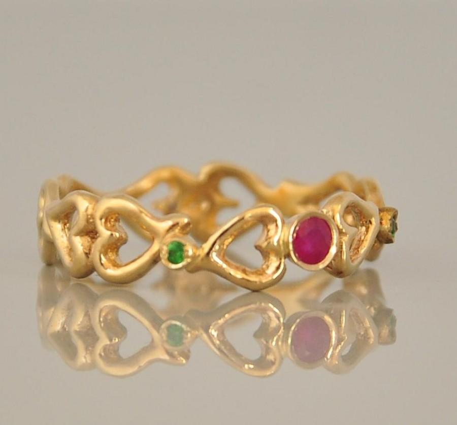 زفاف - Ruby Ring , Gemstone Ring , 14K Gold Ring , Gold Engagement Ring , Love Gift , Fine Jewelry , Solid Gold Ring  , Gold Ruby ring , Heart Ring