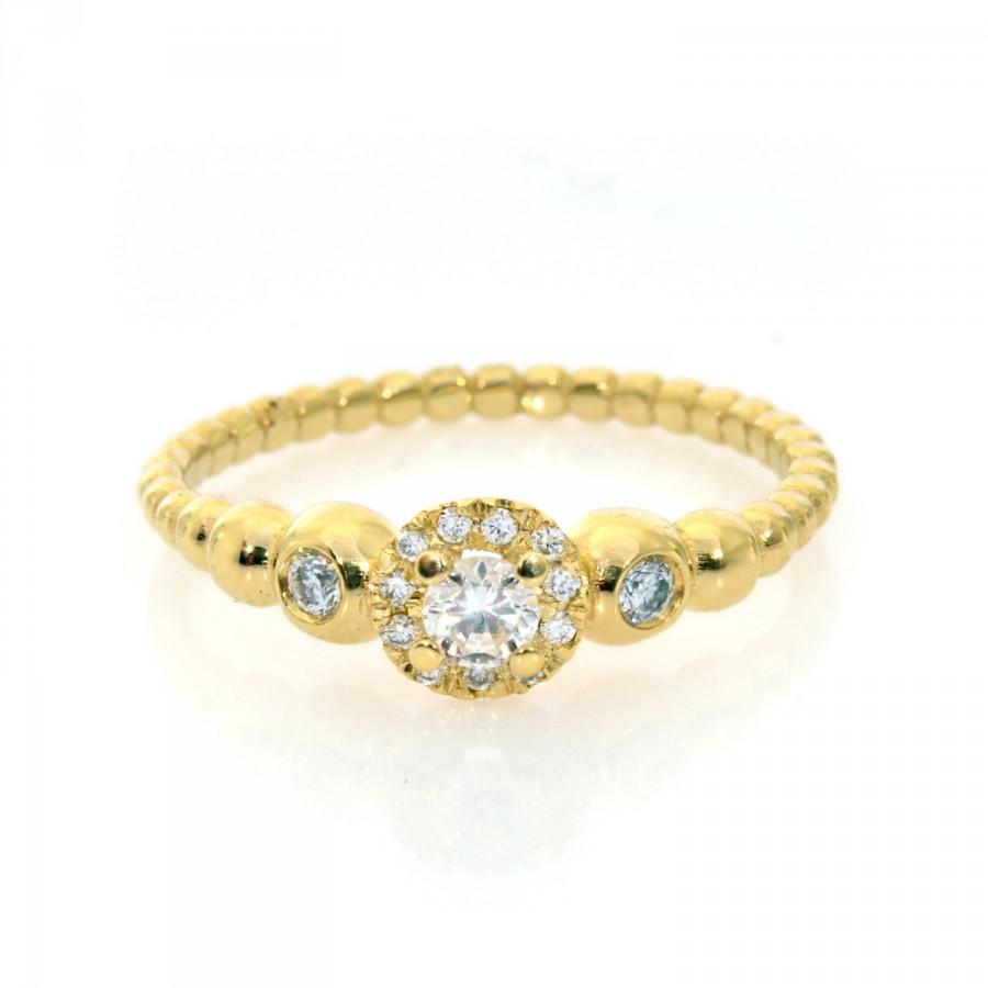 Wedding - romantic engagement ring - Unique Engagement Ring - Victorian engagement ring - antique engagement ring - Halo engagement ring