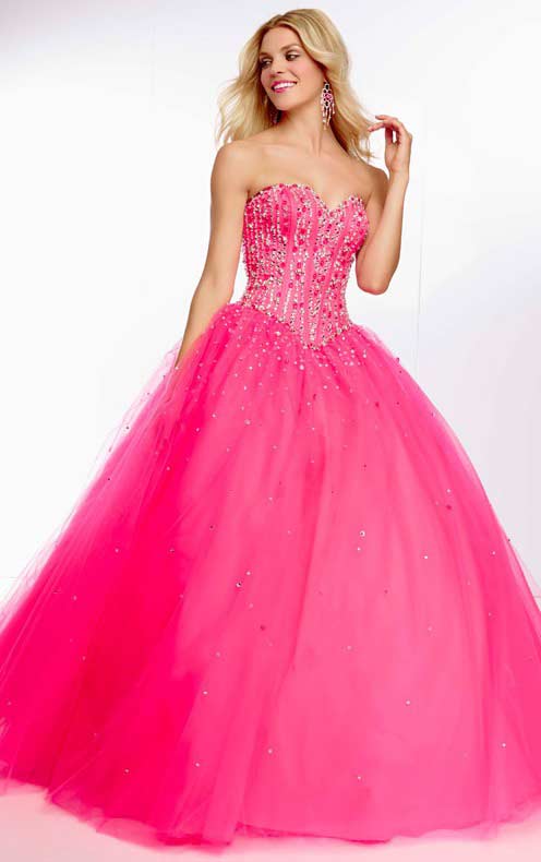 Mariage - Stunning Sweetheart Ball Gown Strapless Long Prom Dress