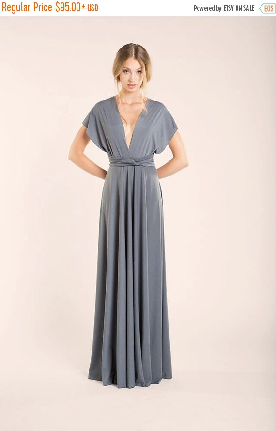 long grey maxi dress