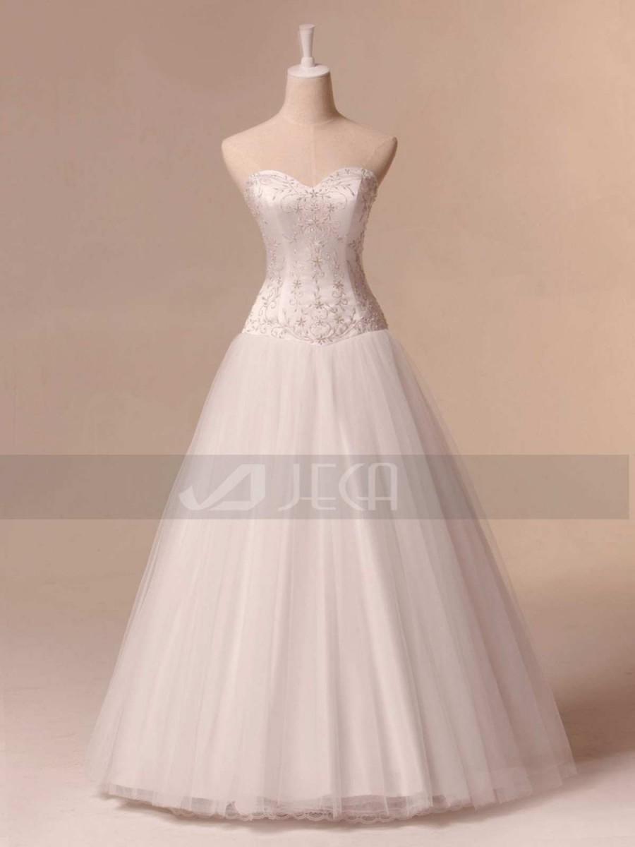 Wedding - Classic Embroidered Princess Wedding Dress Deb Dress