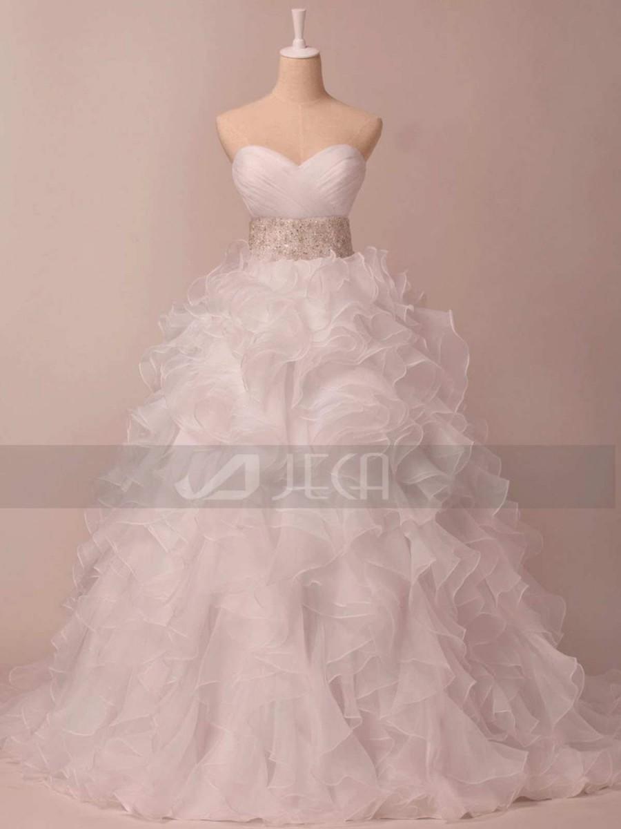 Wedding - High Fashion Dramatic Ruffled Ball Gown Deb Dress