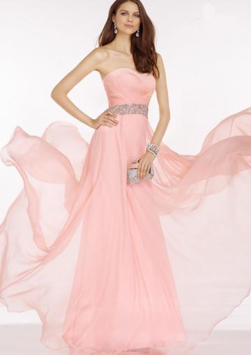 Mariage - Buy Australia 2016 Pink A-line Strapless Ruched Beaded Organza Floor Length Evening Dress/ Prom Dresses 6604 at AU$172.79 - Dress4Australia.com.au