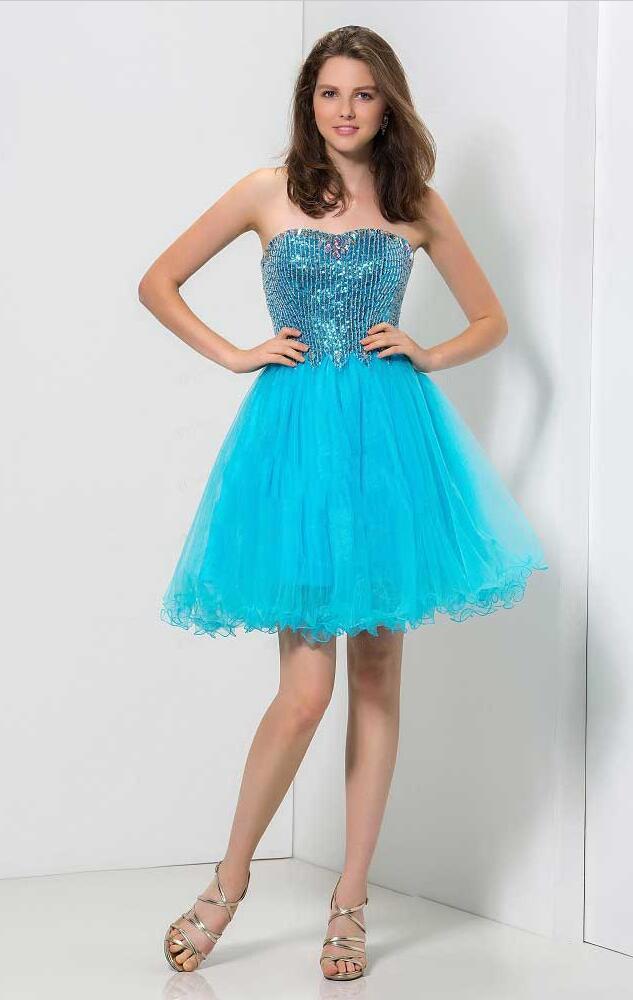 Mariage - VioletDress-Sweetheart Tulle Lace Up Short/Mini Prom Dress
