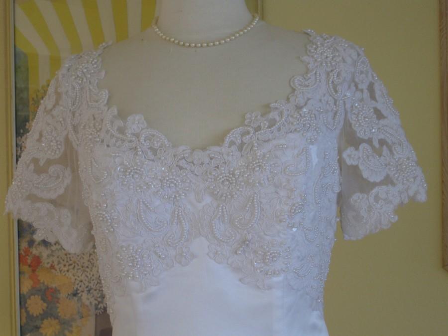 Wedding - white wedding dress/lace wedding dress/wedding gown/bridal gown. Jennifer