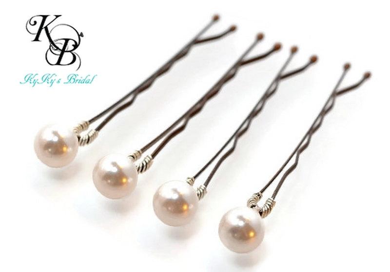 Mariage - Bridal Hair Pin Set, Pearl Hair Pin Set, Wedding Hair Accessories, Pearl Bobby Pins, Swarovski Pearls