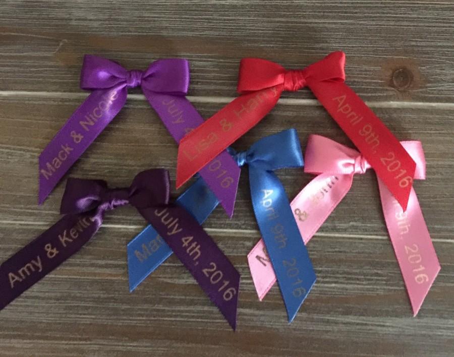Hochzeit - Personalized Ribbon Bow, Wedding Garter, Bridal Garter, Prom Garter, Homecoming Garter, Personalise Ribbon, Printed Ribbon