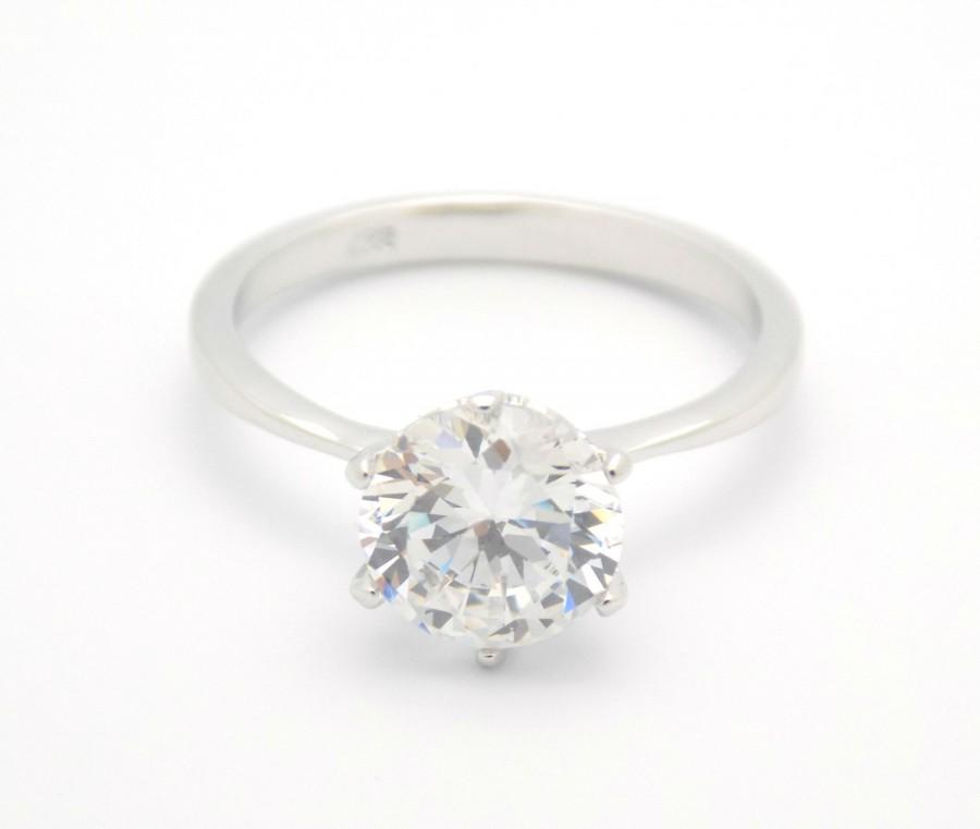 زفاف - solitaire sterling silver ring, cz ring, cz wedding ring, cz engagement ring, wedding ring, solitaire ring, size 5 6 7 8 9 10 - MC1058581AZ