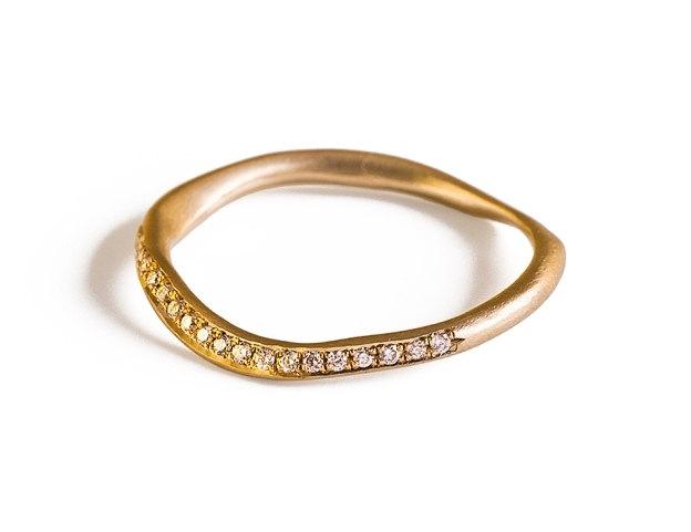 Mariage - Unique Diamond  Ring, 18K Gold Diamond Ring, Diamond Engagement Ring.