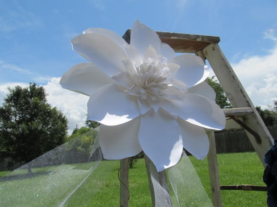 Wedding - Weddings Large Paper Magnolia 18 Inches Great for wall of flowers Made to Order