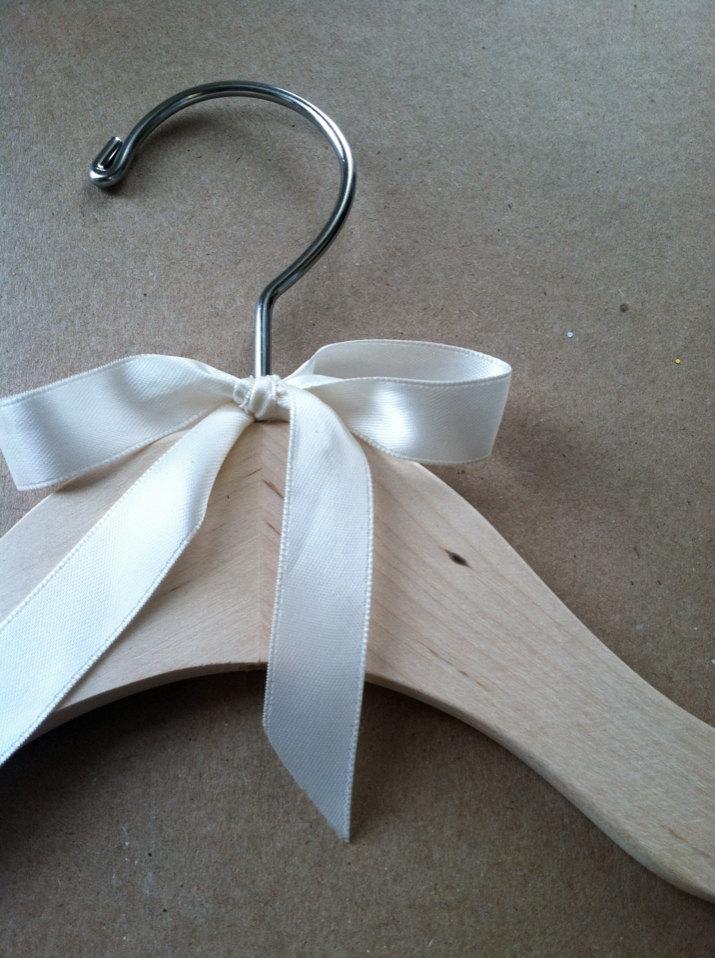 زفاف - Ribbon Bow for Name Hanger Personalized Wedding Hanger Several Color Options