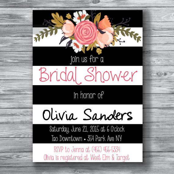 Hochzeit - Printable Bridal Shower Invitation, WEDDING SHOWER INVITE, Rustic bridal shower invitation, bridal invitation, bridal shower, Wedding Shower