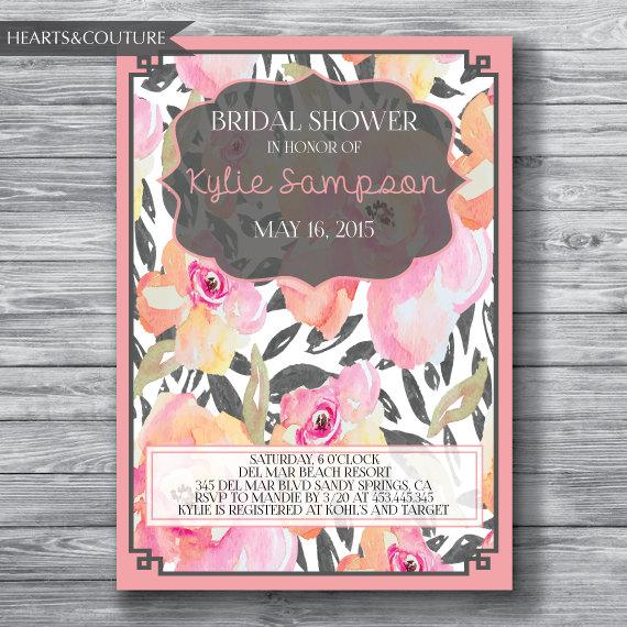 Свадьба - Printable Bridal Shower Invitation, WEDDING SHOWER INVITE, Rustic bridal shower invitation, bridal invitation, bridal shower, Wedding Shower