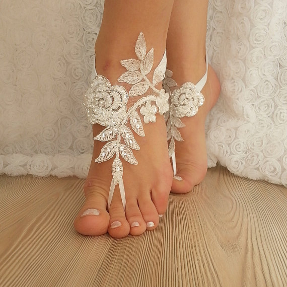 wedding lace sandals
