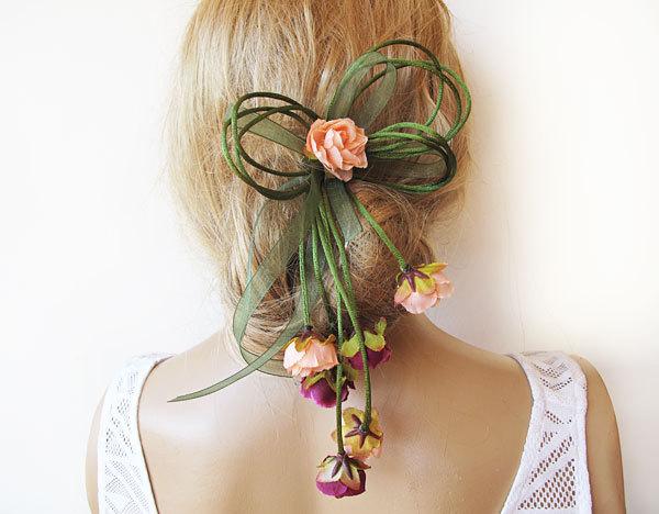 Свадьба - Wedding  Flower Hair Combs,  Wedding Hair Accessories,  Bridal Hair Pieces hair pin Clips Fascinator, Hair Flower,  Bridesmaid