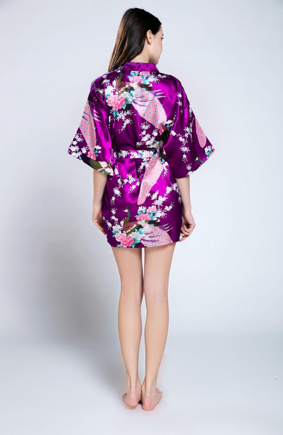 Свадьба - Ready To Ship Silk Kimono Satin Robes Wedding Gifts Getting Ready Robes Bridal Shower Robes To Party Robes Floral Robes Ready Hair Robes