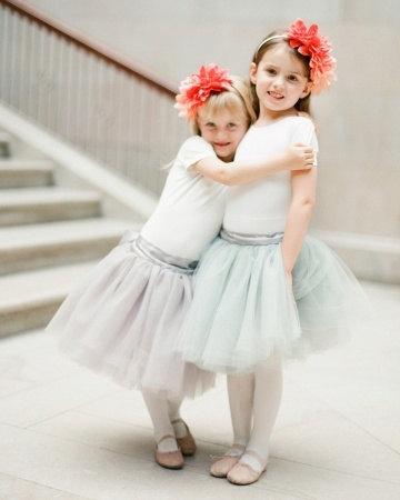 Wedding - Flower Girl tutu tulle skirt. Classic girls fluffy tutu. This style was featured in Martha Stewart Weddings. Comes in many colors.