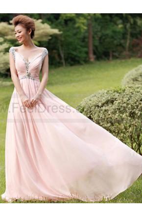 Wedding - Long prom dress - Pink prom dress / long bridesmaid dress / pink evening dress / pink party dress