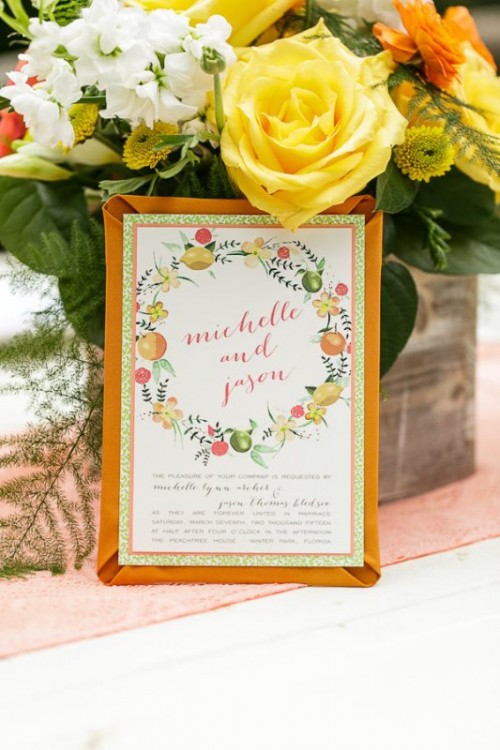 Mariage - Citrus Wedding Inspiration from Childhood Memory