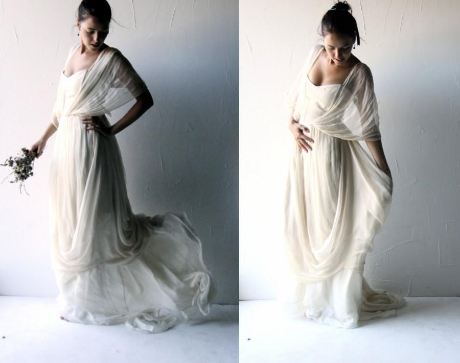 Mariage - Bohemian Wedding dress, Boho wedding dress, Hippie wedding dress, Grecian wedding dress, Alternative wedding dress, Long silk wedding dress