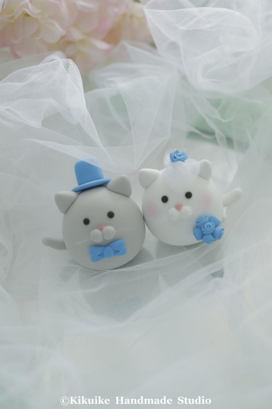 Mariage - kitty and Cat wedding cake topper