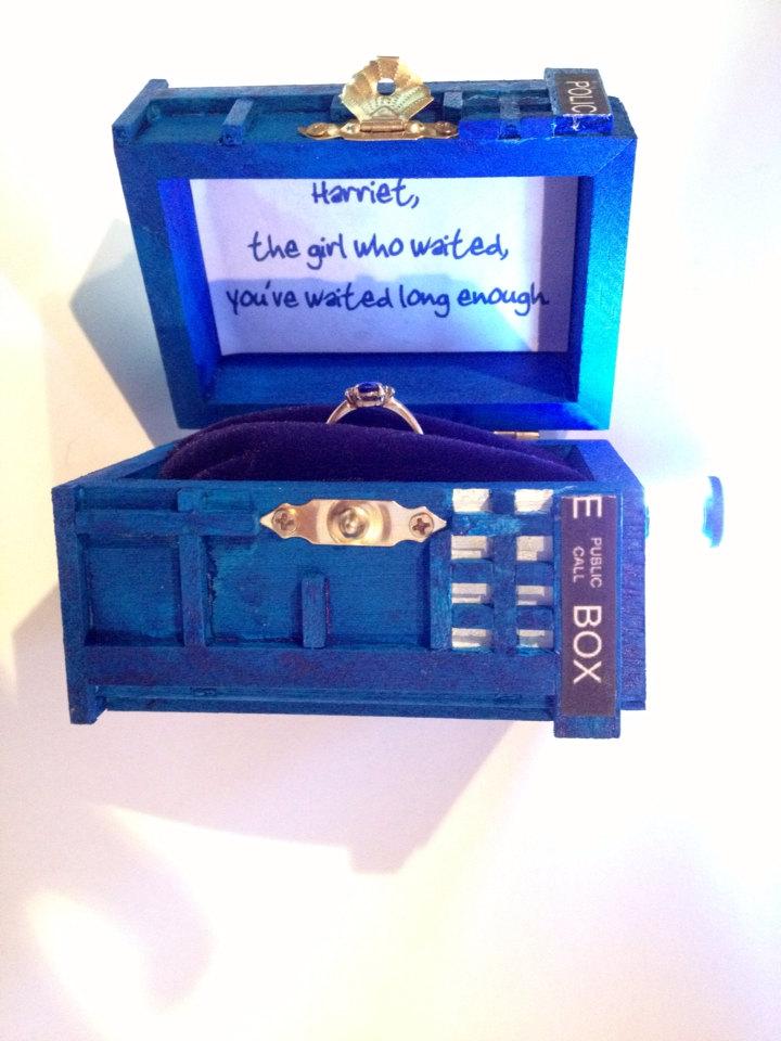 wedding ring box with light