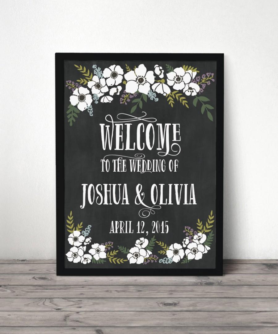 زفاف - Custom Chalkboard Welcome Sign - Wedding Welcome Sign - Bridal Shower Welcome Sign - Baby Shower Welcome Sign - Chalkboard Welcome Sign