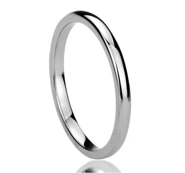 Wedding - Titanium Wedding Band, Titanium Ring,Titanium Engagement Ring,2MM Titanium Comfort Fit Wedding Band Ring High Polished Classy Domed Ring