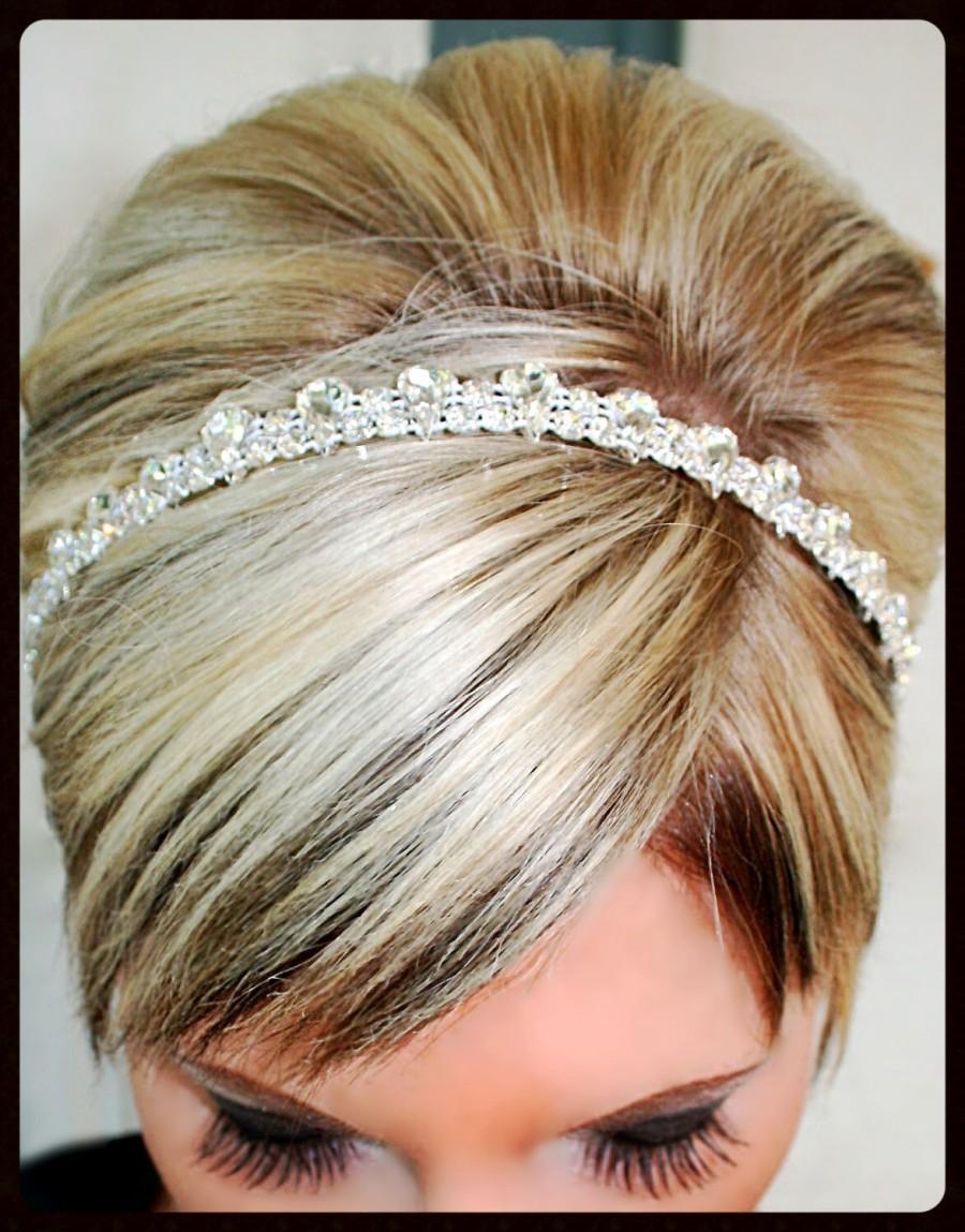 Hochzeit - Wedding Headpiece, PORTIA, Bridal Headband, Bridal Accessories, Bridal, Wedding Accessories, Rhinestone