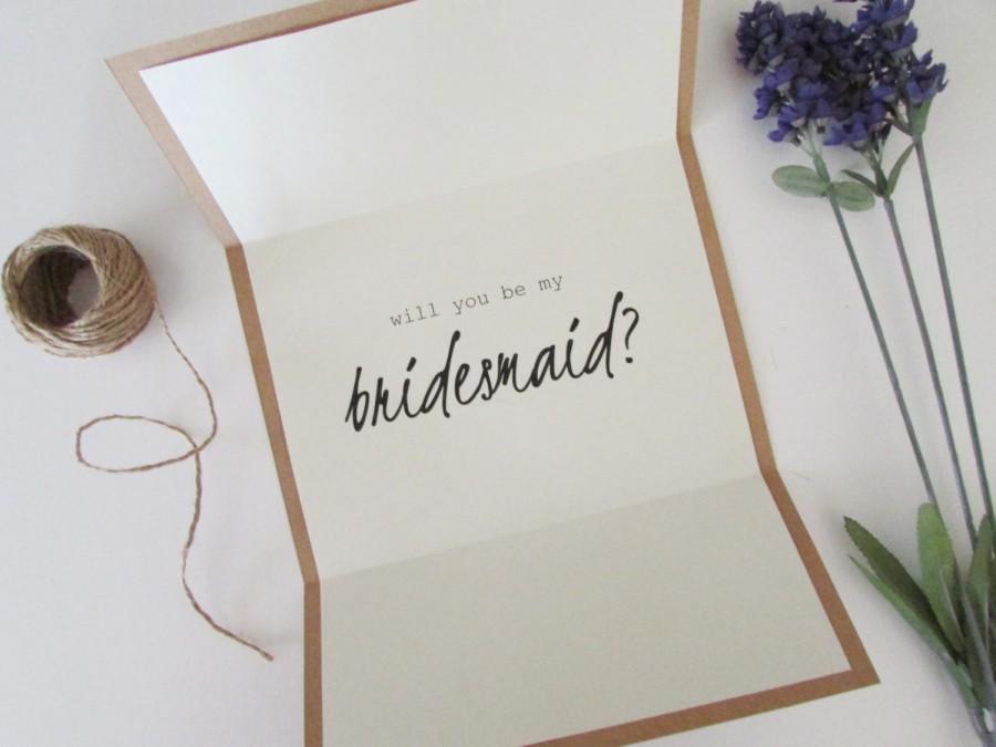 Свадьба - Will You Be My Bridesmaid Card 
