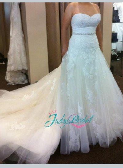 Mariage - JC11041 classic princess ballgown lace tulle wedding dress