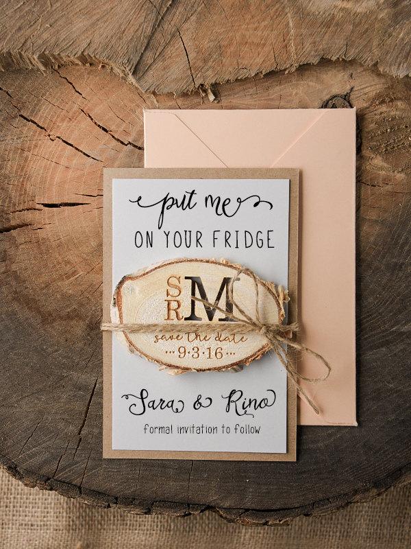 Wooden Save The Date Magnet Wood Wedding Save The Dates Fridge Magnets