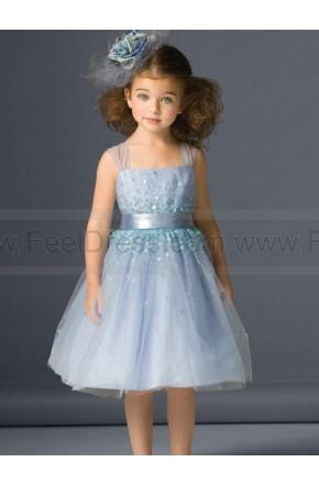 Mariage - Blue Straps Beading Knee Length Discount Formal Girl Dress Hot