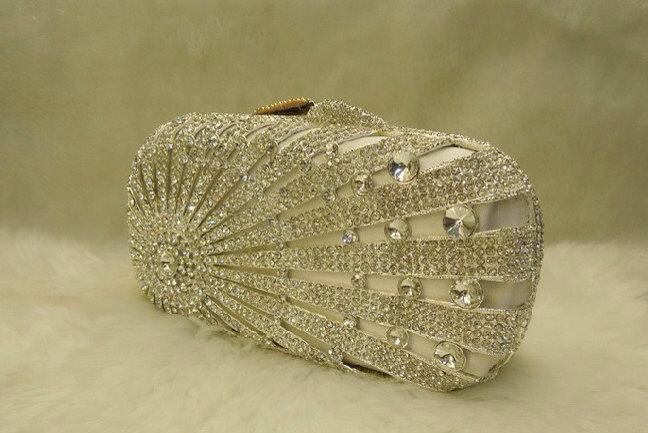 Mariage - The Great Gatsby Wedding Vintage Bridal Crystal Clutch Lady Handbag