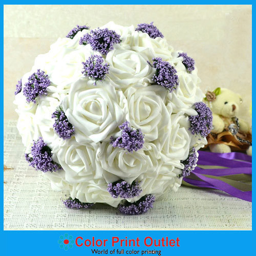 Hochzeit - Romantic Bridal bouquet/ wedding bouquet with 29 flowers Artificial Rose flowers