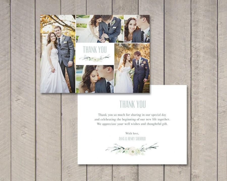 Mariage - Wedding Photo Thank You Card (Printable) by Vintage Sweet