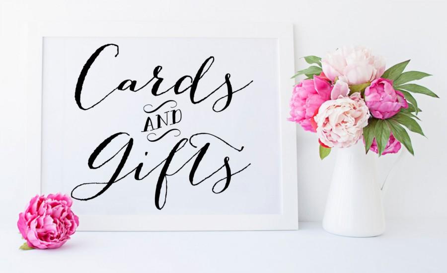 Printable Cards And Gifts Sign Cards And Gifts Sign Wedding Cards 