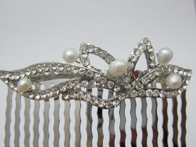 Mariage - Wedding hair comb pearl Wedding hair comb Headpiece Wedding hair comb hair accessory Wedding hair comb hair jewelry Bridal hair comb pearl