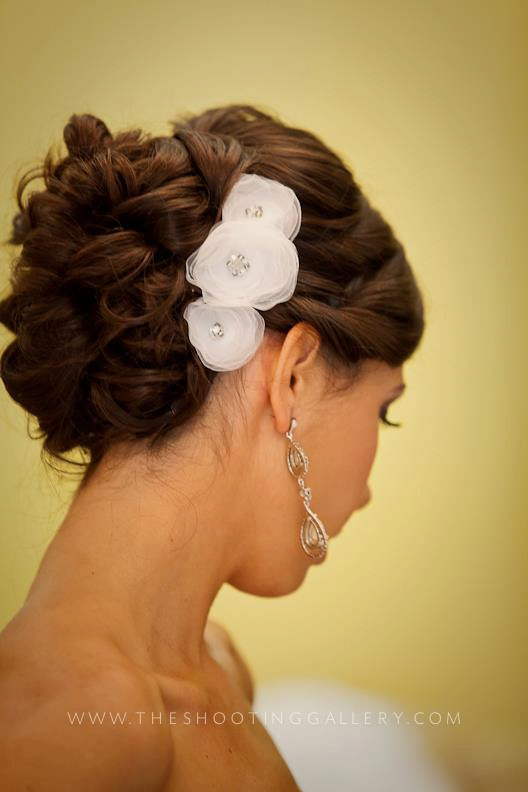 Wedding - Bridal Hair Flower, Wedding Hair Accessory, Bridal Hair Pins, YOUR CHOICE COLOR, Wedding Hair Pins,Bridesmaid Hair Pins,Set of Three Flowers