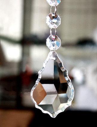 زفاف - Set of 4 French Chandelier Prisms Crystal Baroque French Pendalogue French Cut Pendant Wholesale Chandelier Crystals Wholesale Crystal Drops