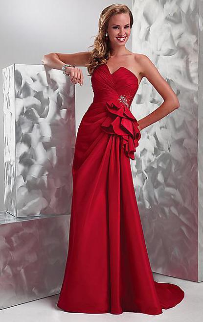 زفاف - SIMPLE FLOOR LENGTH RED EVENING FORMAL DRESS