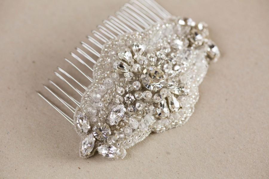 Hochzeit - Small bridal hair comb - Style Lia (Ready to ship)