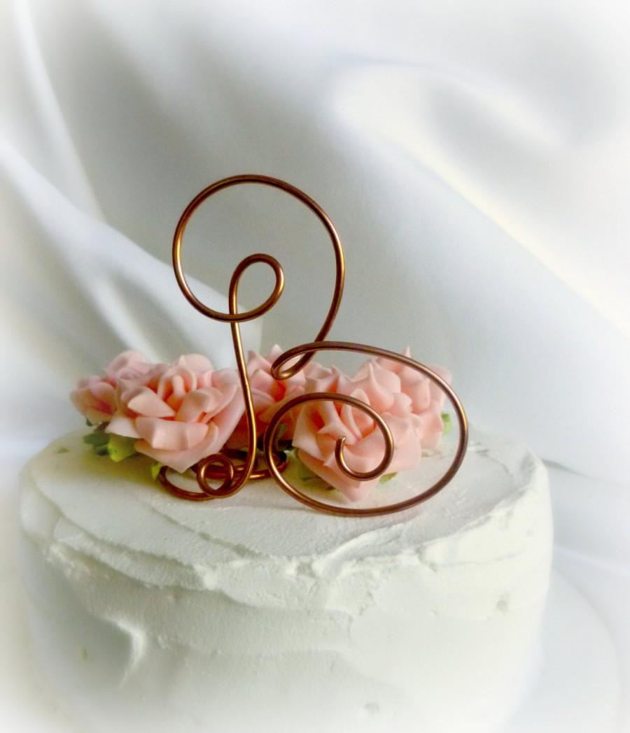 Hochzeit - Rustic Wedding Decorations, Country Weddings, Copper Letter Cake Topper
