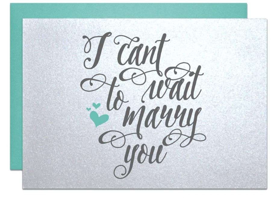 Hochzeit - I Cant Wait to Marry You, wedding card for bride gift note or groom gift notes on our wedding day cards bride fiance groom engagement party