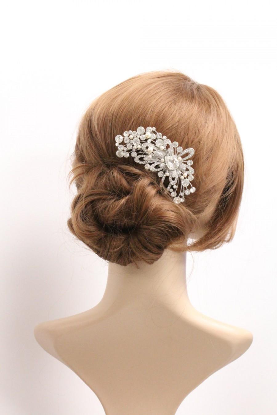Mariage - Bridal hair comb Wedding hair accessories Bridal hair jewelry Wedding headpiece Bridal jewelry Wedding hair comb Bridal headpiece 1920's