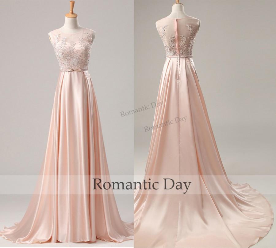 Mariage - Hot Sale Long Bridesmaid Dress/Lace Plus Size Dress Evening/Party Dress/Prom Dress Graduation/Formal Dress 0284