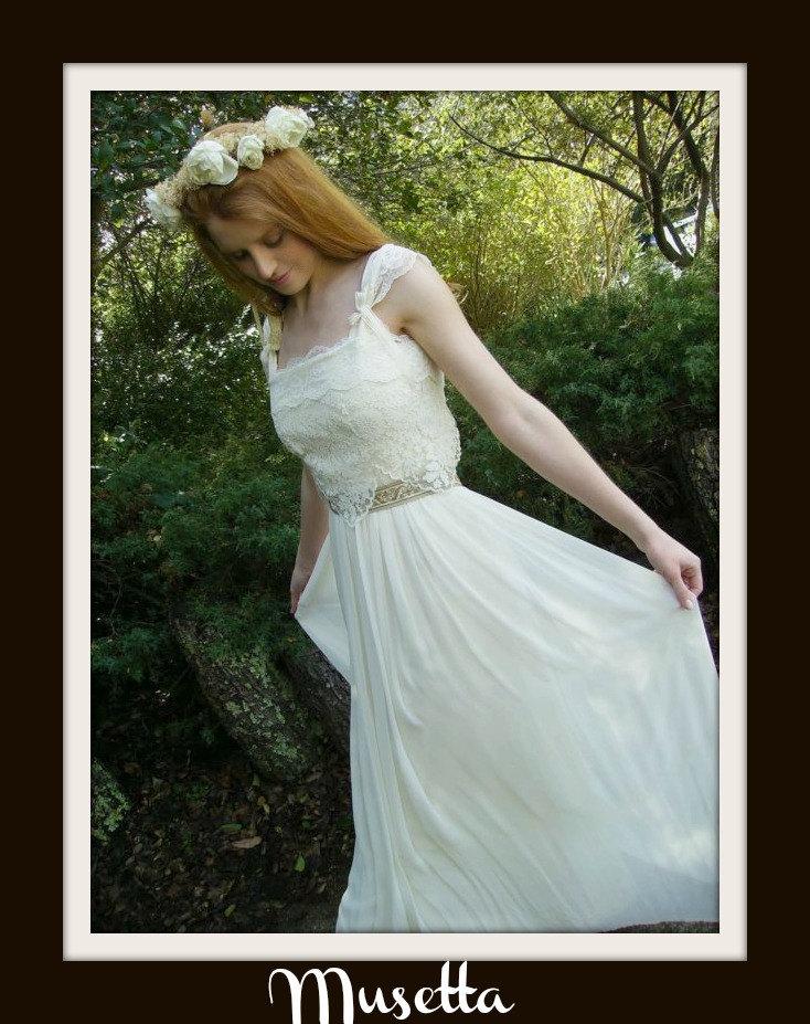 Hochzeit - Boho Wedding Dress  'MUSETTA'