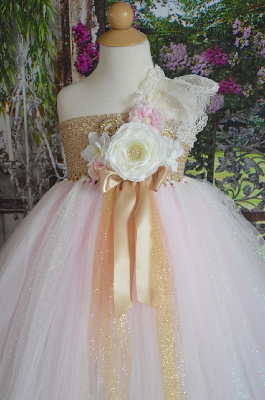 Hochzeit - Vintage Day Dream flower girl tutu dress